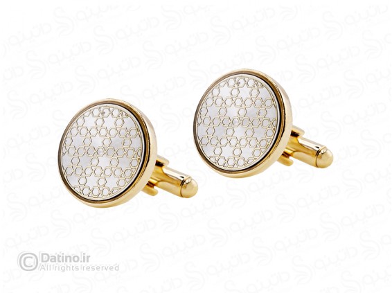 عکس دکمه سردست طرح گرد هندسی 20557 - انواع مدل دکمه سردست طرح گرد هندسی 20557