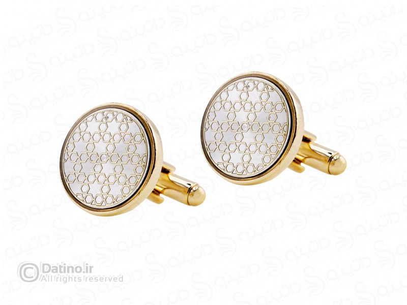 عکس دکمه سردست طرح گرد هندسی 20557 - انواع مدل دکمه سردست طرح گرد هندسی 20557