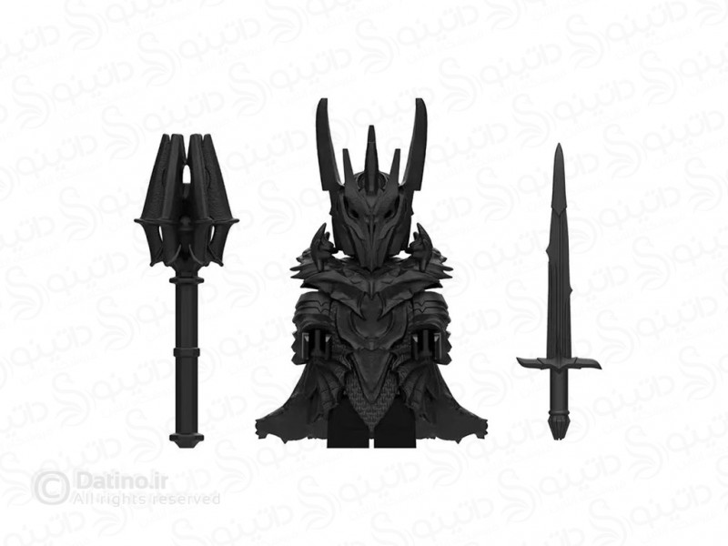 عکس مینی فیگور سائورون با شمشیر ارباب حلقه ها GK111 - انواع مدل مینی فیگور سائورون با شمشیر ارباب حلقه ها GK111