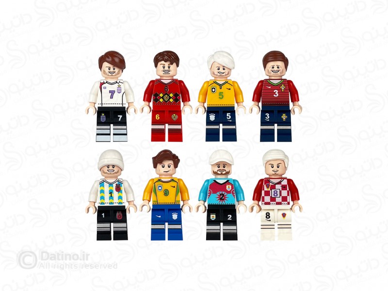 عکس مینی فیگور بازیکن فوتبال مجموعه 8 عددی M8046 - انواع مدل مینی فیگور بازیکن فوتبال مجموعه 8 عددی M8046
