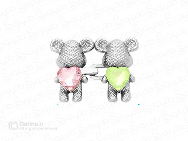 عکس گیره کوچک کننده سایز شلوار طرح خرس عاشق نگین دار 20580 - انواع مدل گیره کوچک کننده سایز شلوار طرح خرس عاشق نگین دار 20580