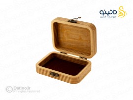 جعبه چوبی رزین مستطیلی طرح بلبل و پروانه 20596