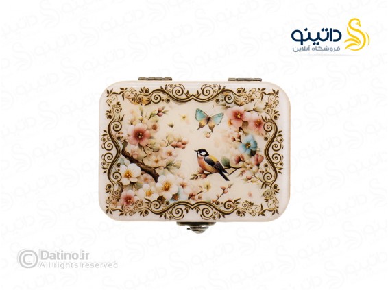 عکس جعبه چوبی رزین مستطیلی طرح بلبل و پروانه 20596 - انواع مدل جعبه چوبی رزین مستطیلی طرح بلبل و پروانه 20596