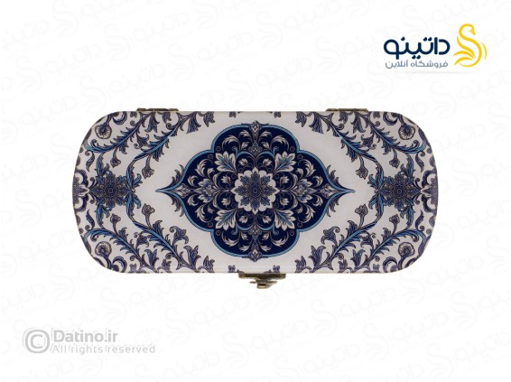 عکس جعبه چوبی رزین مستطیلی طرح کاشی سنتی 20598 - انواع مدل جعبه چوبی رزین مستطیلی طرح کاشی سنتی 20598