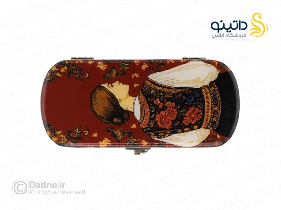 عکس جعبه چوبی رزین مستطیلی طرح بانو 20599 - انواع مدل جعبه چوبی رزین مستطیلی طرح بانو 20599