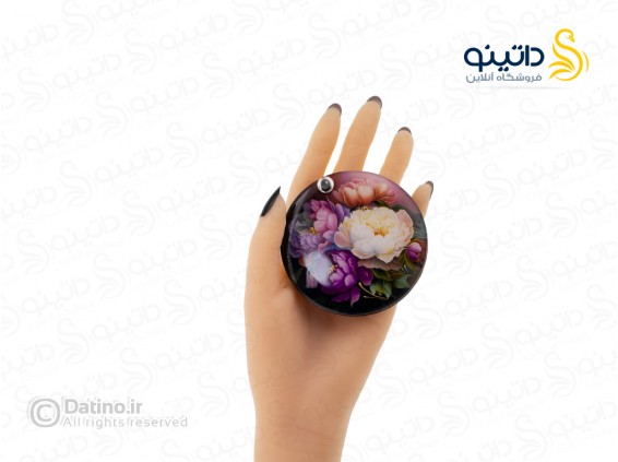 عکس آینه جیبی رزین مدل دو رو طرح گل صد تومانی طرح زرکوب 20602 - انواع مدل آینه جیبی رزین مدل دو رو طرح گل صد تومانی طرح زرکوب 20602