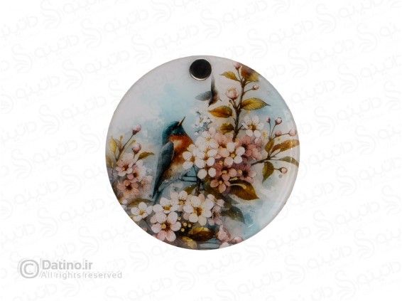عکس آینه جیبی رزین مدل دو رو طرح بلبل و شکوفه گیلاس طرح زرکوب 20603 - انواع مدل آینه جیبی رزین مدل دو رو طرح بلبل و شکوفه گیلاس طرح زرکوب 20603
