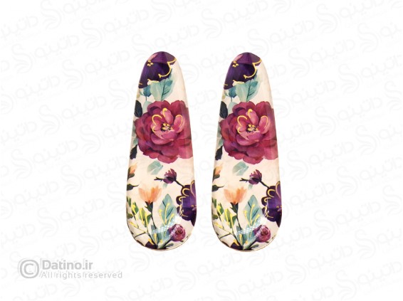 عکس گیره مو زنانه چوب و رزین طرح گل سوسن زرکوب سایز متوسط 20605 - انواع مدل گیره مو زنانه چوب و رزین طرح گل سوسن زرکوب سایز متوسط 20605