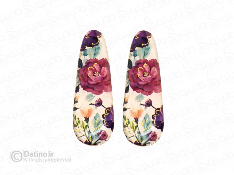 عکس گیره مو زنانه چوب و رزین طرح گل سوسن زرکوب سایز متوسط 20605 - انواع مدل گیره مو زنانه چوب و رزین طرح گل سوسن زرکوب سایز متوسط 20605