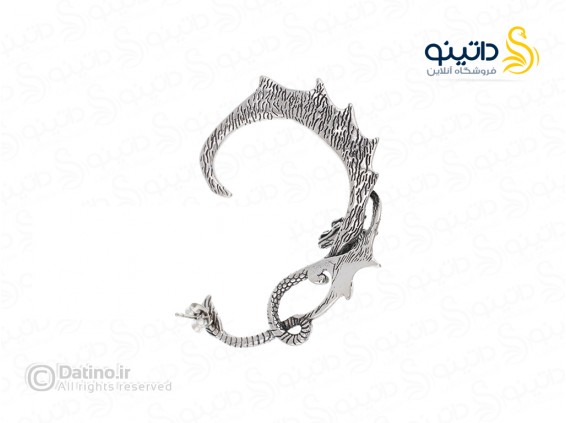 عکس گوشواره تک استیل طرح اژدها 20627 - انواع مدل گوشواره تک استیل طرح اژدها 20627