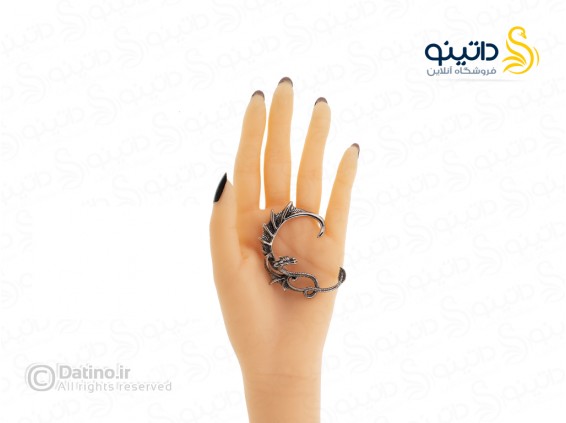 عکس گوشواره تک استیل طرح اژدها 20627 - انواع مدل گوشواره تک استیل طرح اژدها 20627