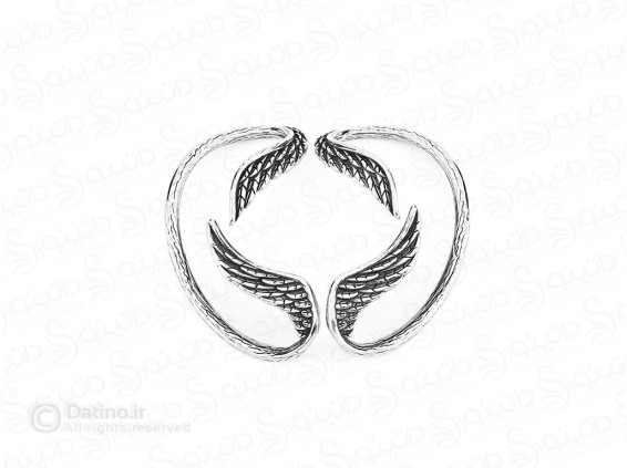 عکس گوشواره تک استیل طرح بال فرشته کلاسیک 20628 - انواع مدل گوشواره تک استیل طرح بال فرشته کلاسیک 20628
