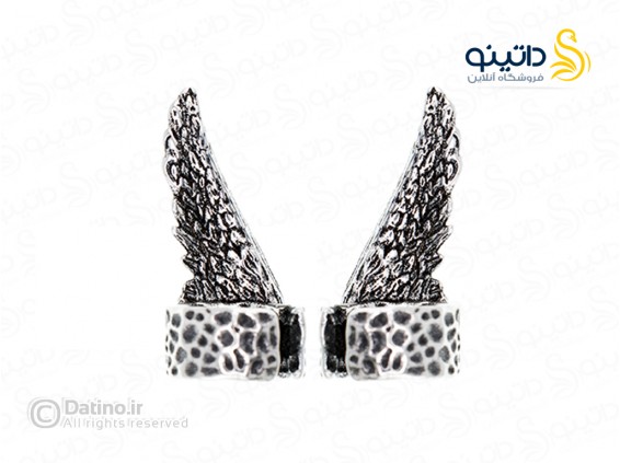 عکس گوشواره استیل طرح بال فرشته لوکس 20629 - انواع مدل گوشواره استیل طرح بال فرشته لوکس 20629