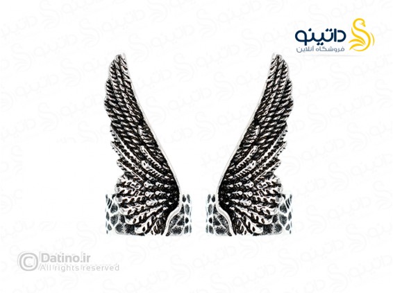عکس گوشواره استیل طرح بال فرشته لوکس 20629 - انواع مدل گوشواره استیل طرح بال فرشته لوکس 20629