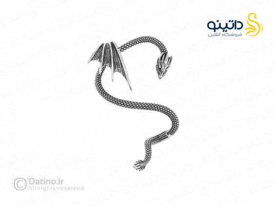 عکس گوشواره تک استیل طرح خم اژدها 20630 - انواع مدل گوشواره تک استیل طرح خم اژدها 20630