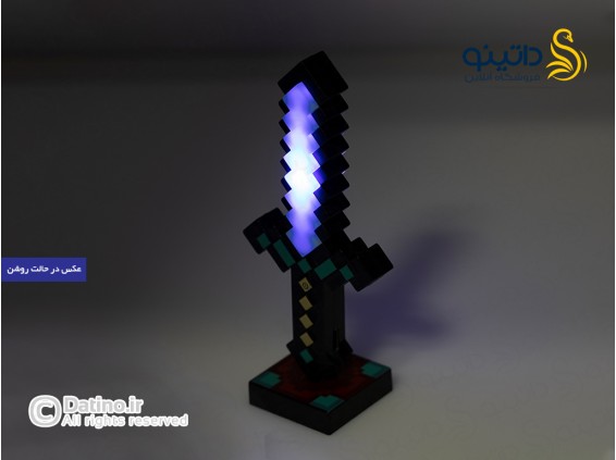عکس جاکلیدی طرح شمشیر پیکسلی مدل چراغ دار پایه دار بازی ماینکرافت 20712 - انواع مدل جاکلیدی طرح شمشیر پیکسلی مدل چراغ دار پایه دار بازی ماینکرافت 20712