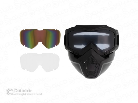 عکس عینک موتورسواری طرح goggle سه لنز قابل تعویض 21060 - انواع مدل عینک موتورسواری طرح goggle سه لنز قابل تعویض 21060