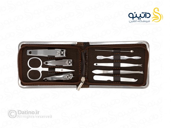 عکس ست مانیکور و پدیکور طرح چرم چهارخانه مجموعه 9 تکه 21063 - انواع مدل ست مانیکور و پدیکور طرح چرم چهارخانه مجموعه 9 تکه 21063
