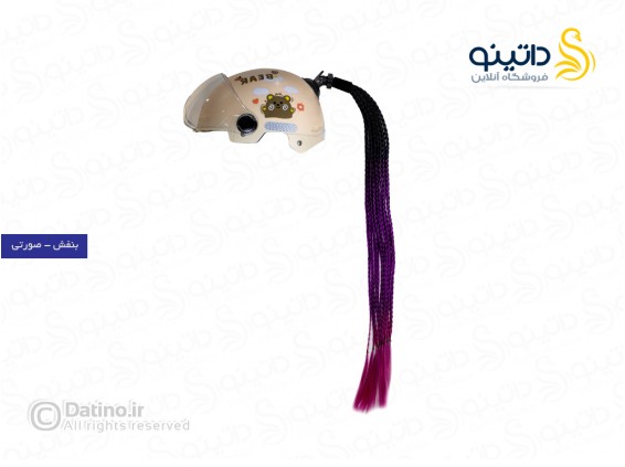 عکس دکور کلاه کاسکت طرح موی دم اسبی بافته شده 21104 - انواع مدل دکور کلاه کاسکت طرح موی دم اسبی بافته شده 21104