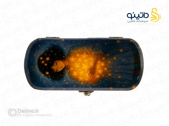 عکس جعبه چوب و رزین مستطیلی طرح دختر مهتاب و ستاره 21118 - انواع مدل جعبه چوب و رزین مستطیلی طرح دختر مهتاب و ستاره 21118