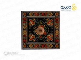 قندان چوب و رزین طرح باغ گل رز ایرانی 21123