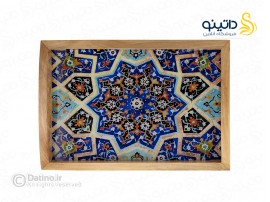سینی چوب و رزین مدرن طرح نگاره سقف ایرانی 21134