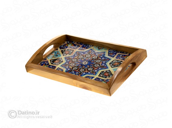 عکس سینی چوب و رزین مدرن طرح نگاره سقف ایرانی 21134 - انواع مدل سینی چوب و رزین مدرن طرح نگاره سقف ایرانی 21134