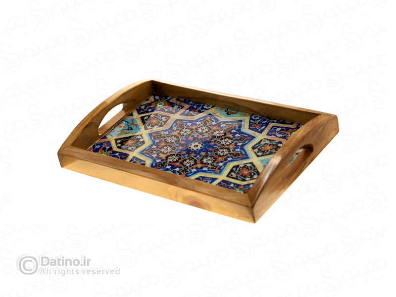 عکس سینی چوب و رزین مدرن طرح نگاره سقف ایرانی 21134 - انواع مدل سینی چوب و رزین مدرن طرح نگاره سقف ایرانی 21134
