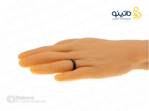 عکس حلقه مردانه طرح هندسی الماسی 21136 - انواع مدل حلقه مردانه طرح هندسی الماسی 21136