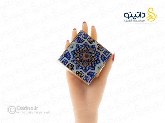 عکس ست سینی و قندان چوب و رزین طرح نقش و نگار کاشی کاری ایرانی 21138 - انواع مدل ست سینی و قندان چوب و رزین طرح نقش و نگار کاشی کاری ایرانی 21138