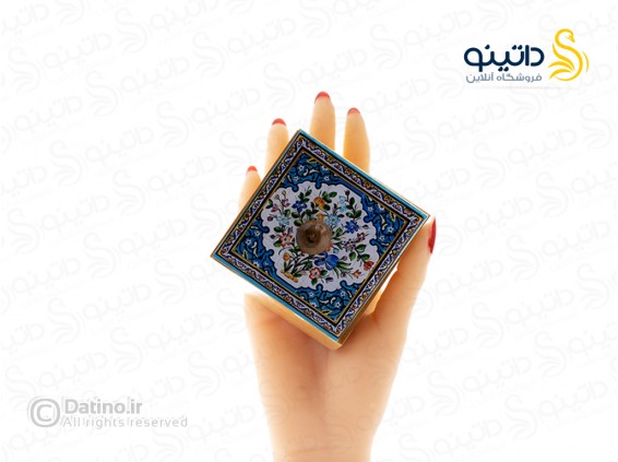 عکس ست سینی و قندان چوب و رزین طرح بهشت برین 21142 - انواع مدل ست سینی و قندان چوب و رزین طرح بهشت برین 21142