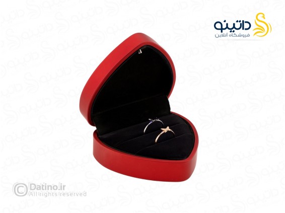 عکس جعبه انگشتر مخصوص 2 حلقه ای ای دی دار طرح قلب لوکس 21149 - انواع مدل جعبه انگشتر مخصوص 2 حلقه ای ای دی دار طرح قلب لوکس 21149