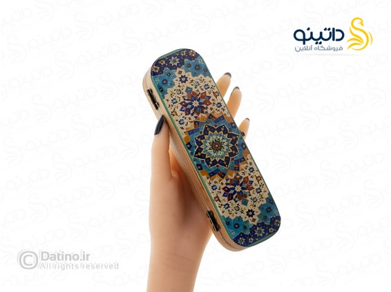 عکس قلمدان چوبی رزین طرح کاشی کاری ایرانی 21188 - انواع مدل قلمدان چوبی رزین طرح کاشی کاری ایرانی 21188