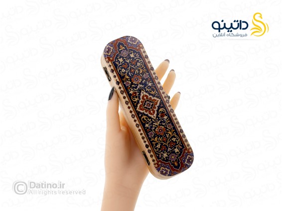 عکس قلمدان چوبی رزین طرح فرش باستانی ایرانی 21190 - انواع مدل قلمدان چوبی رزین طرح فرش باستانی ایرانی 21190