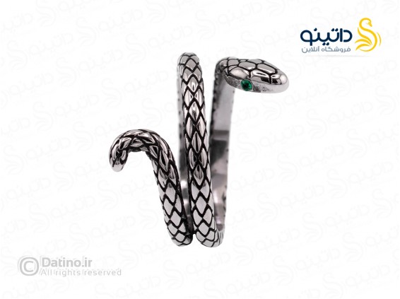 عکس انگشتر مردانه طرح مار کلاسیک 21198 - انواع مدل انگشتر مردانه طرح مار کلاسیک 21198