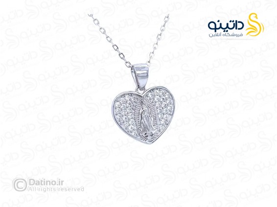 عکس گردنبند زنانه و مردانه مدل قلب و بال فرشته طرح مریم مقدس 21246 - انواع مدل گردنبند زنانه و مردانه مدل قلب و بال فرشته طرح مریم مقدس 21246