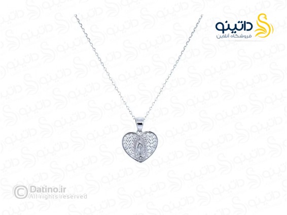 عکس گردنبند زنانه و مردانه مدل قلب و بال فرشته طرح مریم مقدس 21246 - انواع مدل گردنبند زنانه و مردانه مدل قلب و بال فرشته طرح مریم مقدس 21246