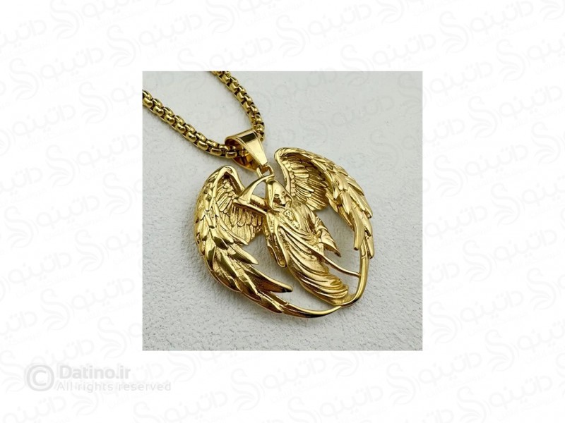 عکس گردنبند مردانه طرح فرشته مرگ 21247 - انواع مدل گردنبند مردانه طرح فرشته مرگ 21247