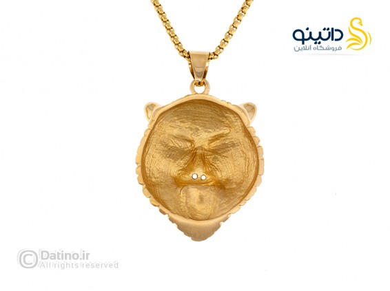 عکس گردنبند مردانه طرح غرش ببر نگین دار 21248 - انواع مدل گردنبند مردانه طرح غرش ببر نگین دار 21248