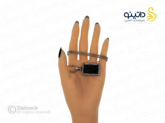 عکس گردنبند مردانه طرح سنگ باستانی کلاسیک 21251 - انواع مدل گردنبند مردانه طرح سنگ باستانی کلاسیک 21251