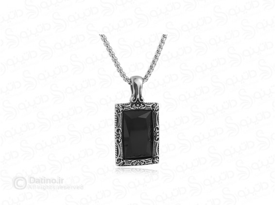 عکس گردنبند مردانه طرح سنگ باستانی کلاسیک 21251 - انواع مدل گردنبند مردانه طرح سنگ باستانی کلاسیک 21251