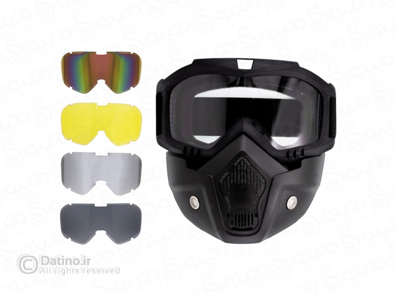 عکس عینک موتور سواری Goggles هارلی چهار لنز قابل تعویض 21257 - انواع مدل عینک موتور سواری Goggles هارلی چهار لنز قابل تعویض 21257