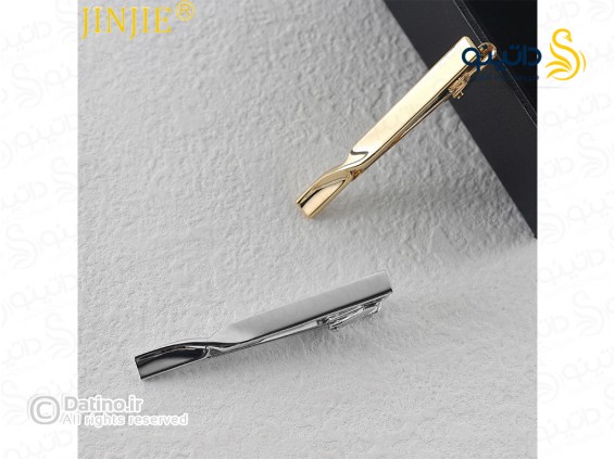 عکس گیره کراوات طرح خم هندسی لوکس 21258 - انواع مدل گیره کراوات طرح خم هندسی لوکس 21258