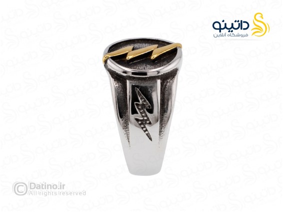 عکس انگشتر مردانه طرح فلش کلاسیک 21262 - انواع مدل انگشتر مردانه طرح فلش کلاسیک 21262