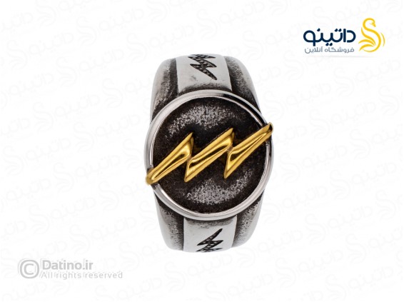 عکس انگشتر مردانه طرح فلش کلاسیک 21262 - انواع مدل انگشتر مردانه طرح فلش کلاسیک 21262
