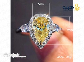 انگشتر زنانه طرح کائوشی کلاسیک 21291