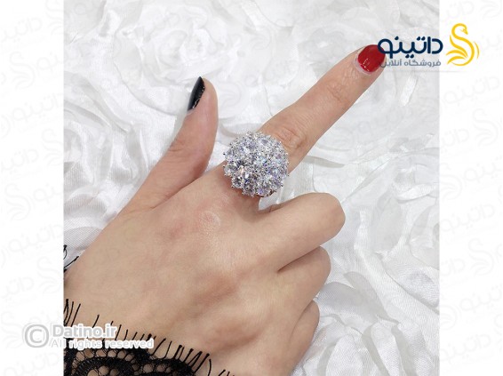 عکس انگشتر زنانه تک نگین لوکس مستطیلی 21294 - انواع مدل انگشتر زنانه تک نگین لوکس مستطیلی 21294