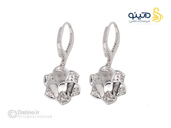 عکس گوشواره زنانه طرح گل لوکس 21295 - انواع مدل گوشواره زنانه طرح گل لوکس 21295