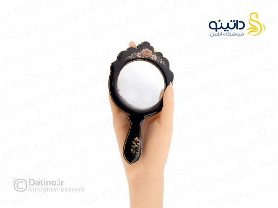 عکس آینه دستی مدل چوب و رزین طرح گل شقایق 21342 - انواع مدل آینه دستی مدل چوب و رزین طرح گل شقایق 21342