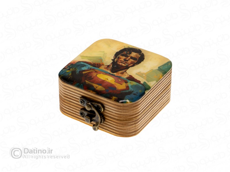 عکس جعبه چوبی رزین طرح سوپرمن 21348 - انواع مدل جعبه چوبی رزین طرح سوپرمن 21348